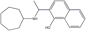 2-[1-(cycloheptylamino)ethyl]naphthalen-1-ol Struktur