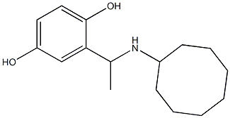 2-[1-(cyclooctylamino)ethyl]benzene-1,4-diol Struktur