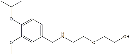 2-[2-({[3-methoxy-4-(propan-2-yloxy)phenyl]methyl}amino)ethoxy]ethan-1-ol Struktur