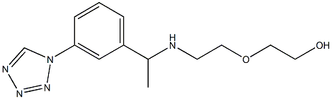 2-[2-({1-[3-(1H-1,2,3,4-tetrazol-1-yl)phenyl]ethyl}amino)ethoxy]ethan-1-ol Struktur