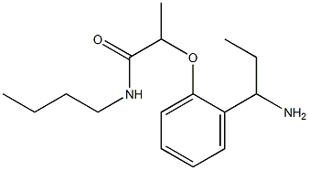 2-[2-(1-aminopropyl)phenoxy]-N-butylpropanamide Struktur