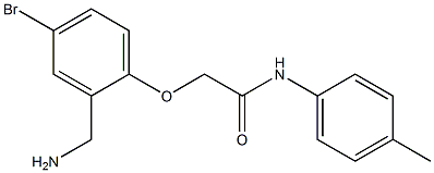 2-[2-(aminomethyl)-4-bromophenoxy]-N-(4-methylphenyl)acetamide Struktur