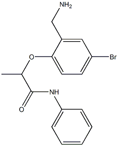 2-[2-(aminomethyl)-4-bromophenoxy]-N-phenylpropanamide Struktur