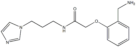 2-[2-(aminomethyl)phenoxy]-N-[3-(1H-imidazol-1-yl)propyl]acetamide Struktur