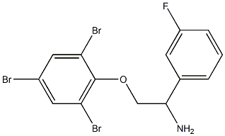 2-[2-amino-2-(3-fluorophenyl)ethoxy]-1,3,5-tribromobenzene Struktur