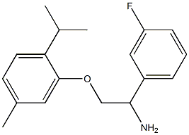 2-[2-amino-2-(3-fluorophenyl)ethoxy]-4-methyl-1-(propan-2-yl)benzene Struktur