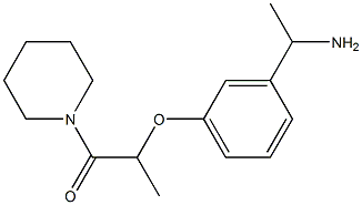 2-[3-(1-aminoethyl)phenoxy]-1-(piperidin-1-yl)propan-1-one Struktur