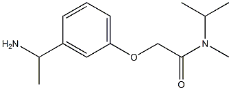 2-[3-(1-aminoethyl)phenoxy]-N-methyl-N-(propan-2-yl)acetamide Struktur