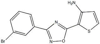 2-[3-(3-bromophenyl)-1,2,4-oxadiazol-5-yl]thiophen-3-amine Struktur