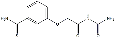 2-[3-(aminocarbonothioyl)phenoxy]-N-(aminocarbonyl)acetamide Struktur