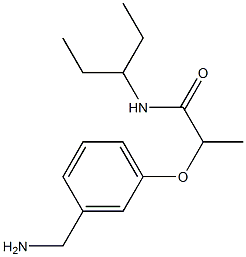 2-[3-(aminomethyl)phenoxy]-N-(pentan-3-yl)propanamide Struktur