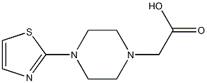 2-[4-(1,3-thiazol-2-yl)piperazin-1-yl]acetic acid Struktur