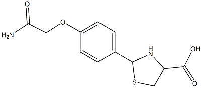 2-[4-(2-amino-2-oxoethoxy)phenyl]-1,3-thiazolidine-4-carboxylic acid Struktur