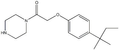 2-[4-(2-methylbutan-2-yl)phenoxy]-1-(piperazin-1-yl)ethan-1-one Struktur