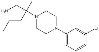 2-[4-(3-chlorophenyl)piperazin-1-yl]-2-methylpentan-1-amine Struktur