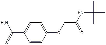 2-[4-(aminocarbonothioyl)phenoxy]-N-(tert-butyl)acetamide Struktur