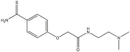 2-[4-(aminocarbonothioyl)phenoxy]-N-[2-(dimethylamino)ethyl]acetamide Struktur