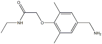 2-[4-(aminomethyl)-2,6-dimethylphenoxy]-N-ethylacetamide Struktur