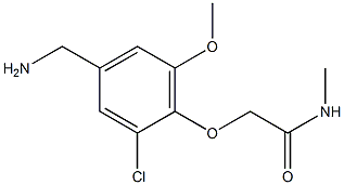 2-[4-(aminomethyl)-2-chloro-6-methoxyphenoxy]-N-methylacetamide Struktur