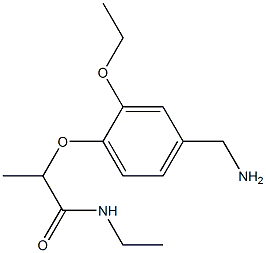 2-[4-(aminomethyl)-2-ethoxyphenoxy]-N-ethylpropanamide Struktur