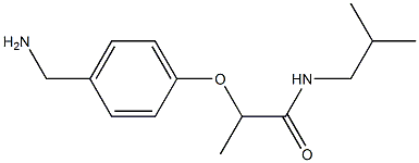 2-[4-(aminomethyl)phenoxy]-N-(2-methylpropyl)propanamide Struktur