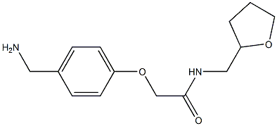 2-[4-(aminomethyl)phenoxy]-N-(tetrahydrofuran-2-ylmethyl)acetamide Struktur