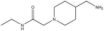 2-[4-(aminomethyl)piperidin-1-yl]-N-ethylacetamide Struktur