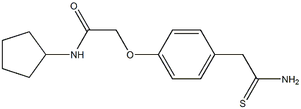 2-[4-(carbamothioylmethyl)phenoxy]-N-cyclopentylacetamide Struktur