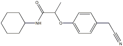 2-[4-(cyanomethyl)phenoxy]-N-cyclohexylpropanamide Struktur