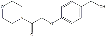 2-[4-(hydroxymethyl)phenoxy]-1-(morpholin-4-yl)ethan-1-one Struktur