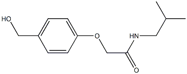 2-[4-(hydroxymethyl)phenoxy]-N-(2-methylpropyl)acetamide Struktur