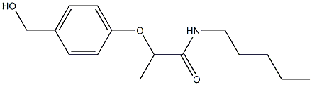 2-[4-(hydroxymethyl)phenoxy]-N-pentylpropanamide Struktur