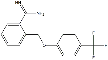 2-[4-(trifluoromethyl)phenoxymethyl]benzene-1-carboximidamide Struktur