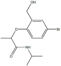 2-[4-bromo-2-(hydroxymethyl)phenoxy]-N-(propan-2-yl)propanamide Struktur