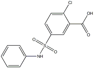 2-chloro-5-(phenylsulfamoyl)benzoic acid Struktur