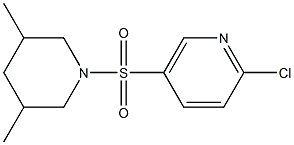 2-chloro-5-[(3,5-dimethylpiperidine-1-)sulfonyl]pyridine Struktur