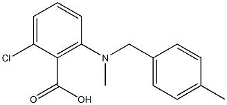 2-chloro-6-{methyl[(4-methylphenyl)methyl]amino}benzoic acid Struktur