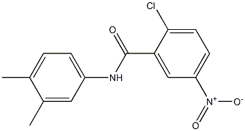 2-chloro-N-(3,4-dimethylphenyl)-5-nitrobenzamide Struktur