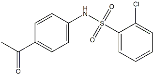 2-chloro-N-(4-acetylphenyl)benzene-1-sulfonamide Struktur