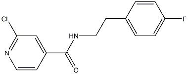 2-chloro-N-[2-(4-fluorophenyl)ethyl]pyridine-4-carboxamide Struktur