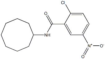 2-chloro-N-cyclooctyl-5-nitrobenzamide Struktur