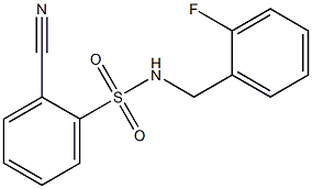 2-cyano-N-(2-fluorobenzyl)benzenesulfonamide Struktur