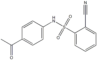 2-cyano-N-(4-acetylphenyl)benzene-1-sulfonamide Struktur