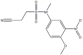 2-cyano-N-(4-methoxy-3-nitrophenyl)-N-methylethane-1-sulfonamido Struktur