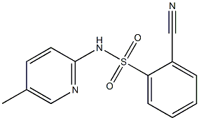 2-cyano-N-(5-methylpyridin-2-yl)benzene-1-sulfonamide Struktur