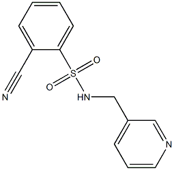 2-cyano-N-(pyridin-3-ylmethyl)benzene-1-sulfonamide Struktur