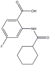 2-cyclohexaneamido-4-fluorobenzoic acid Struktur