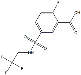 2-fluoro-5-[(2,2,2-trifluoroethyl)sulfamoyl]benzoic acid Struktur