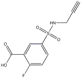 2-fluoro-5-[(prop-2-ynylamino)sulfonyl]benzoic acid Struktur