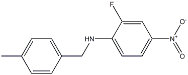 2-fluoro-N-[(4-methylphenyl)methyl]-4-nitroaniline Struktur